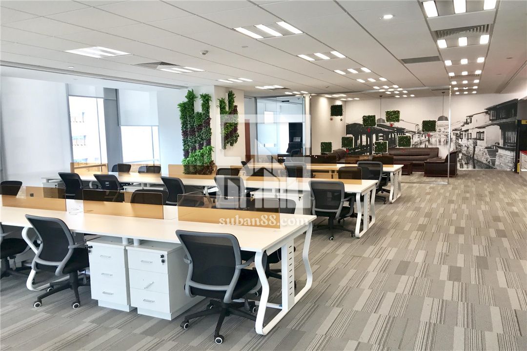 苏悦330平 开发商自装 带全套办公家具-图1