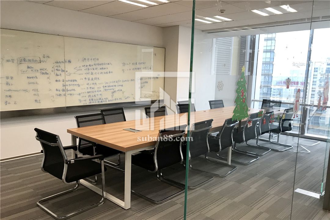 苏悦330平 开发商自装 带全套办公家具-图5